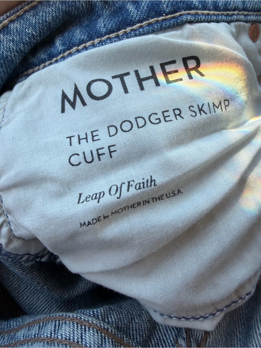 Mother Jeans The Dodger Skimp High Waist Cuff Hem Wide Leg Jeans size 29 - Picture 7 of 11